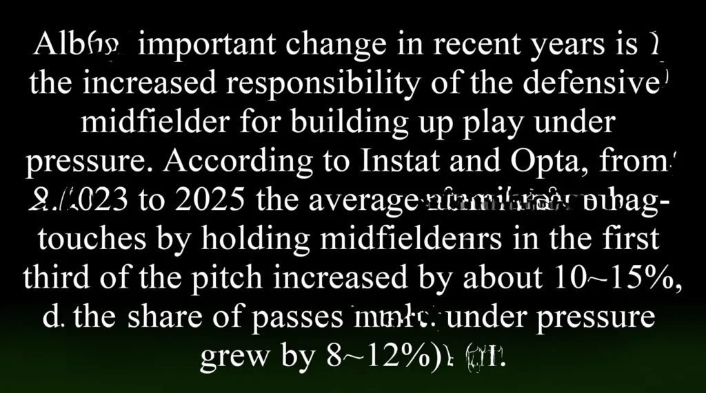 Тактическое определение амплуа: современный опорный полузащитник это основа баланса игры. - иллюстрация