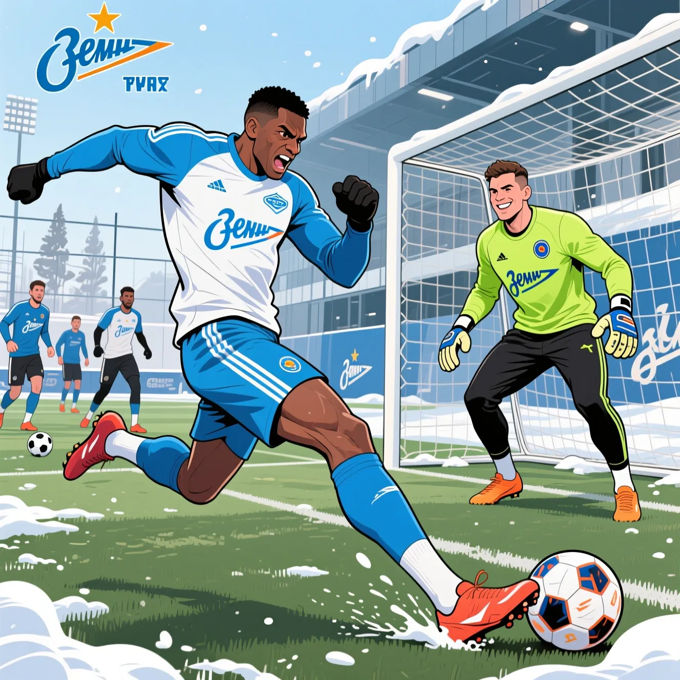 Вратарь Зенита Москвичёв о новичке Джоне Дуранe и его страшном ударе