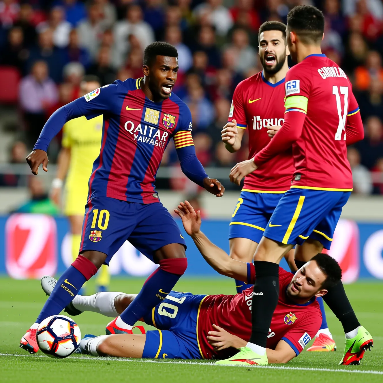 Ламин Ямаль вспылил после грубого фола игрока Жироны и едва не устроил драку