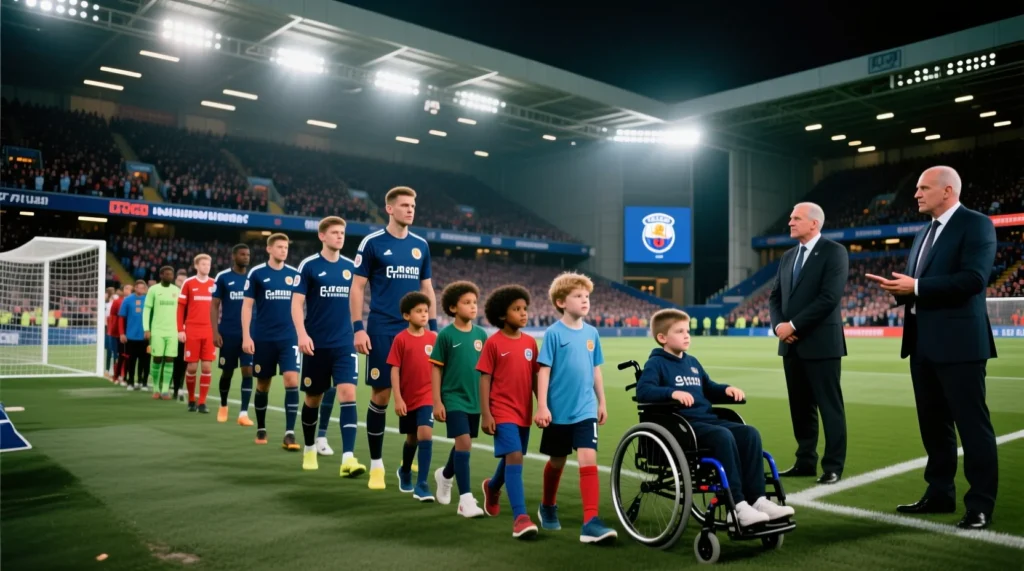 Социальный аспект матчей: зачем футболисты выходят с детьми на поле перед стартом. - иллюстрация