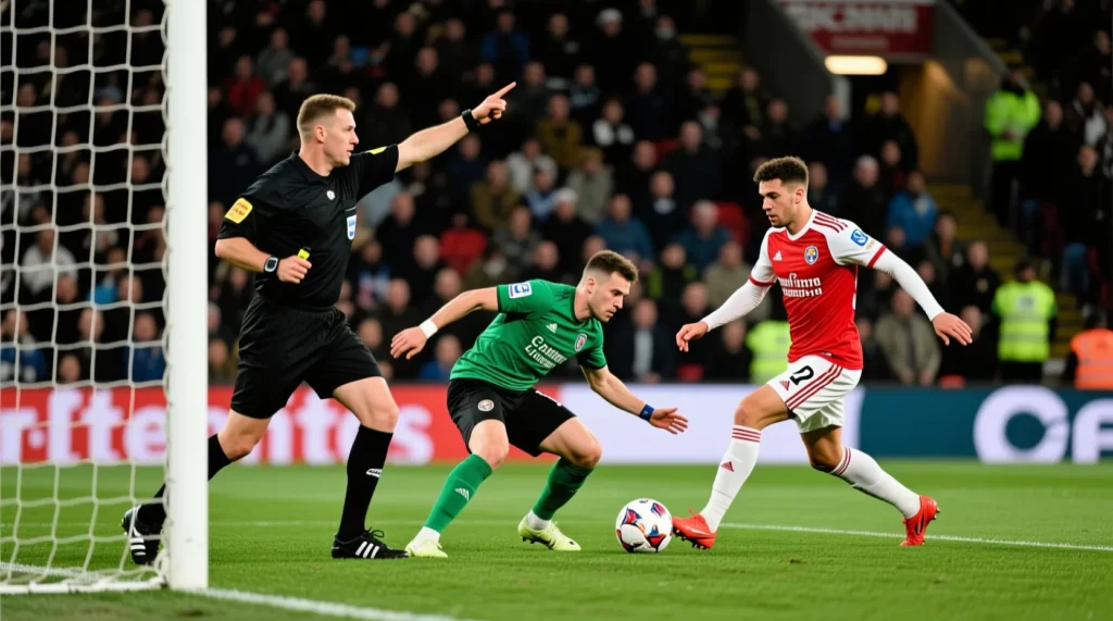 Спорные моменты и правила судейства: наглядное пособие о том, что такое офсайд футболе простыми словами. - иллюстрация