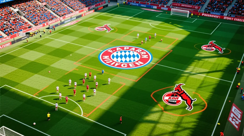 Бундеслига: прогноз на исход матча и разбор ключевых противостояний в игре команд кёльн - бавария в туре. - иллюстрация