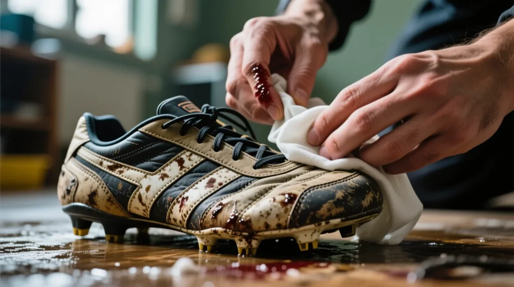 Выбор экипировки для профессионалов: как правильно подобрать качественные бутсы для футбола по типу поля. - иллюстрация