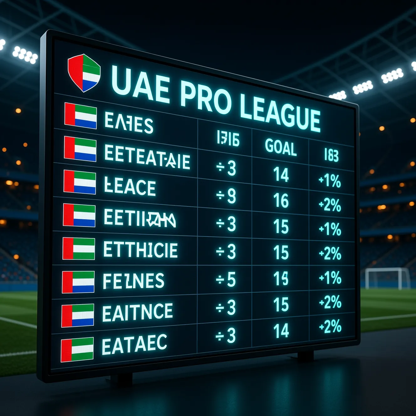 Лига Про в ОАЭ: актуальная и обновленная чемпионат оаэ по футболу турнирная таблица на сегодняшний день.