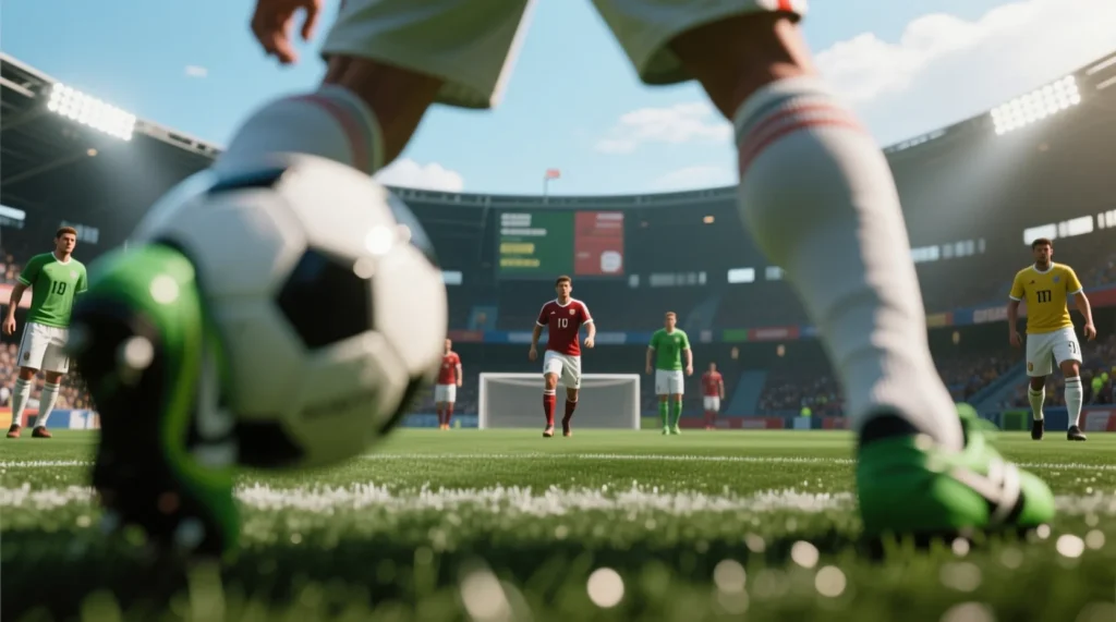 Настройка графики в футбольных симуляторах: как влияет глубина резкости в играх на реалистичность картинки. - иллюстрация