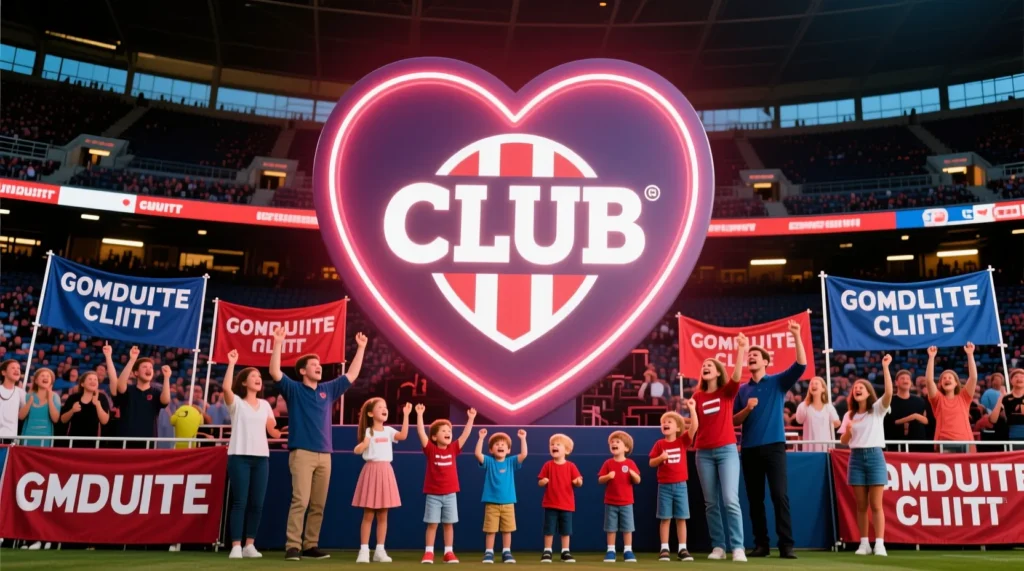 Шаблон для творчества болельщиков: как использовать сердце шаблон для плакатов в поддержку своей команды. - иллюстрация