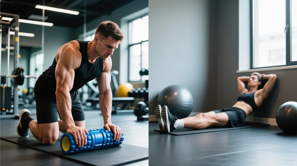 Восстановление мышц после тренировок: почему массажный ролик для спины так важен для здоровья футболиста. - иллюстрация