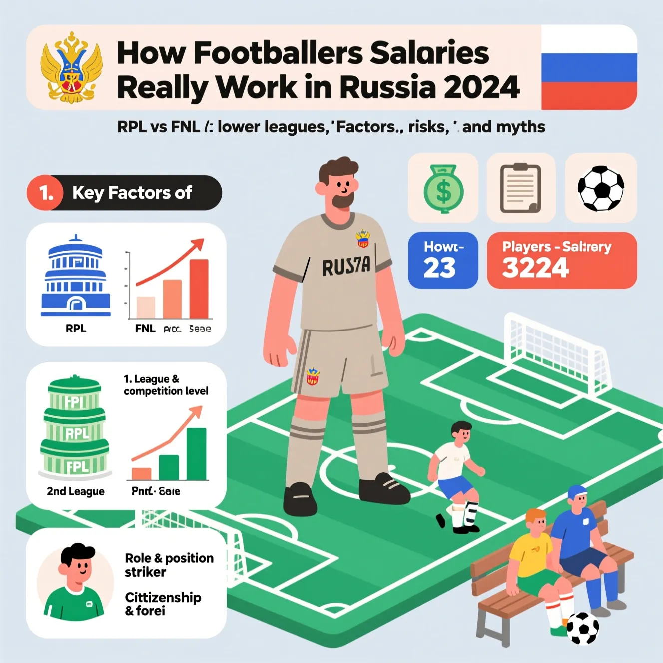Сравнение доходов по лигам: актуальные зарплаты футболистов россии в 2024 году.