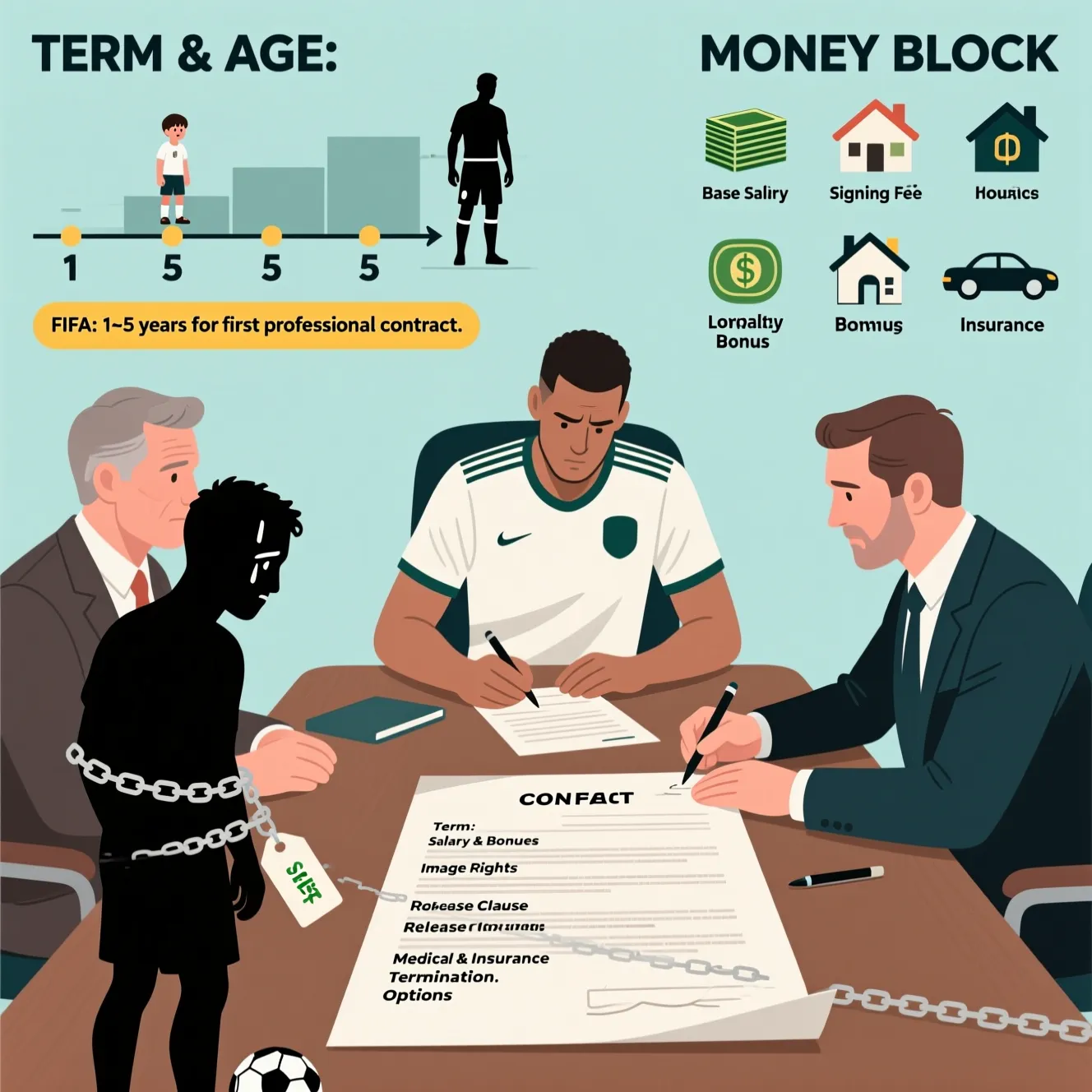 Юридические тонкости сделок: что обычно включает в себя стандартный футбольный контракт игрока.