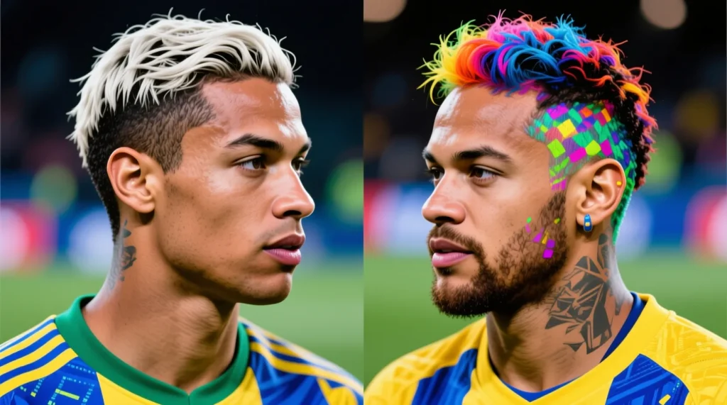Креативные образы на поле: самые обсуждаемые и странные футболисты прически которых удивили всех. - иллюстрация