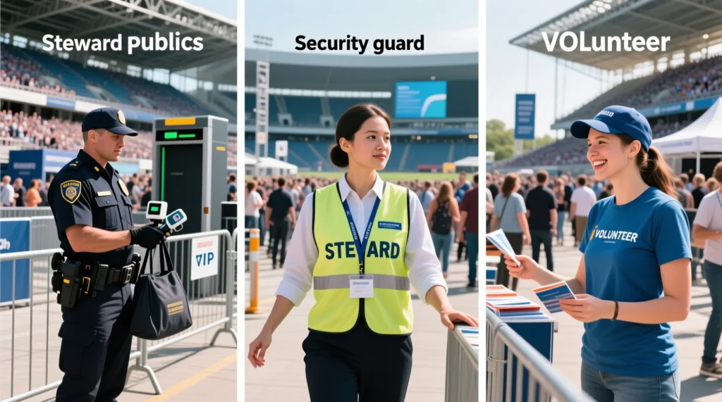 Профессия на футбольной арене: что именно делает стюард это в футболе для обеспечения порядка. - иллюстрация