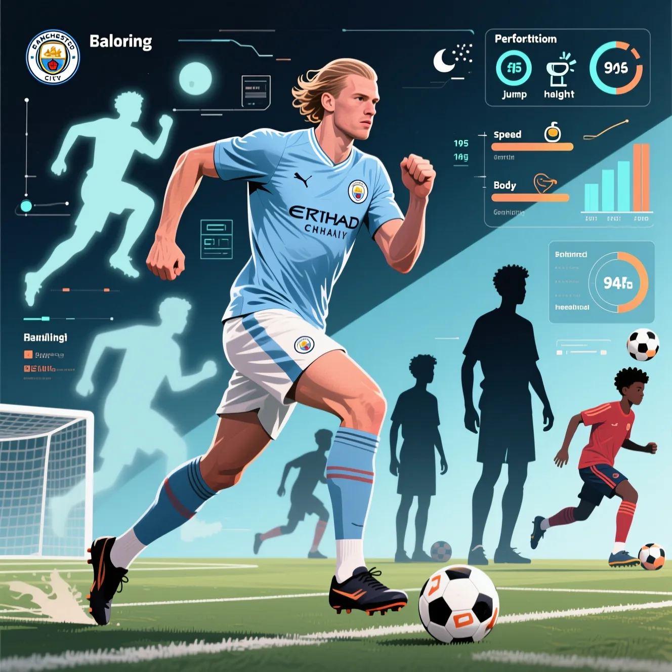 Физические данные норвежского форварда: какой точный холанд рост зафиксирован медиками.