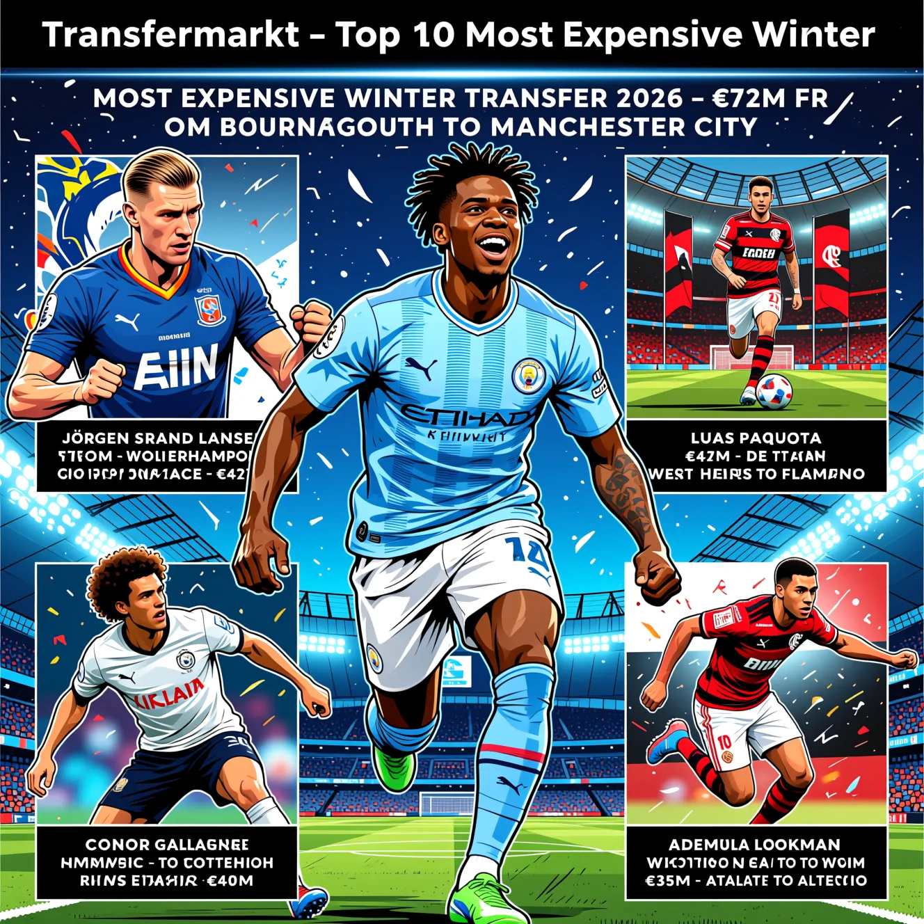 transfermarkt: самые дорогие трансферы зимы‑2026 и переход Семеньо в Манчестер Сити