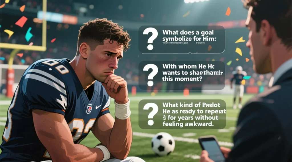 Эмоции на поле: самое запоминающееся празднование гола, ставшее визитной карточкой игрока. - иллюстрация