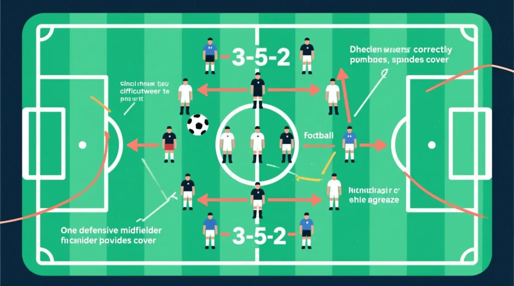 Игровые преимущества схемы с тремя защитниками: когда 3-5-2 тактика приносит победу. - иллюстрация