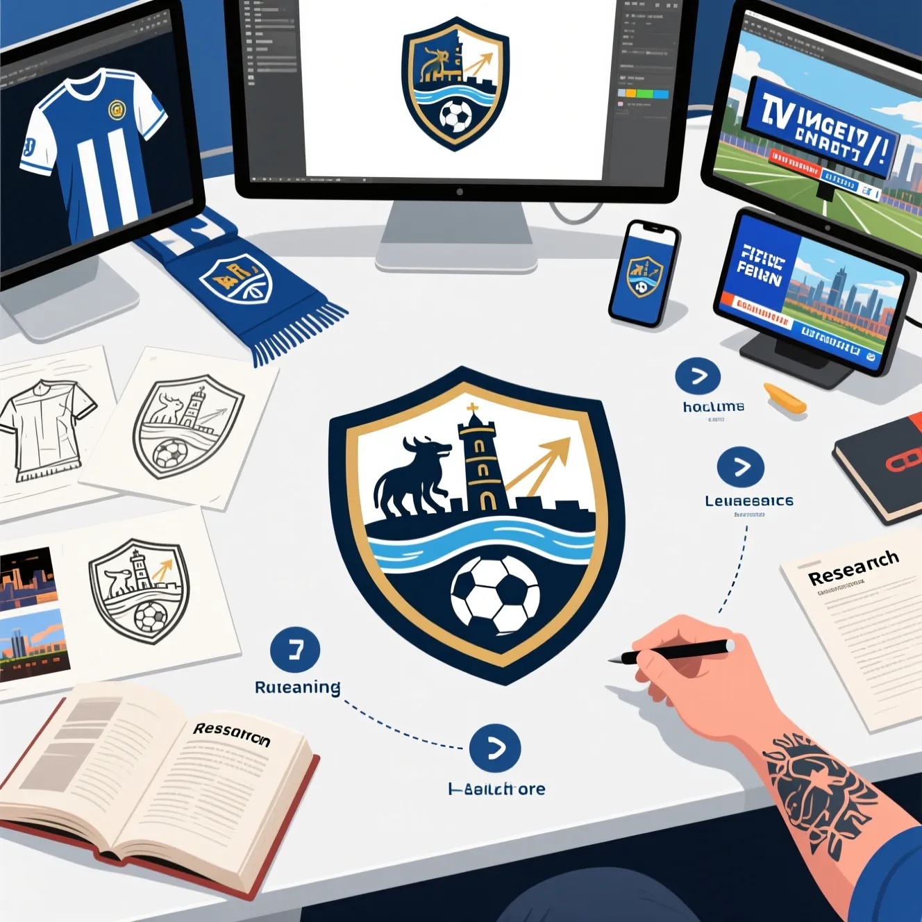 Дизайн и символика команд: как создается по настоящему красивый футбольная эмблема для клуба.