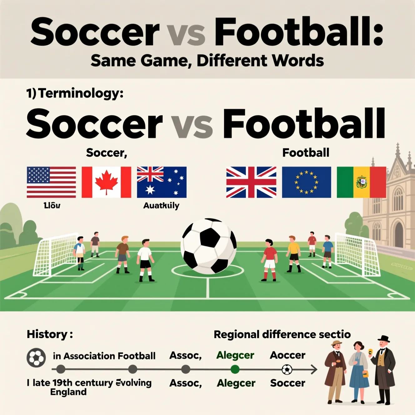 Этимология спортивных терминов: в чем заключается соккер и футбол разница в мире.