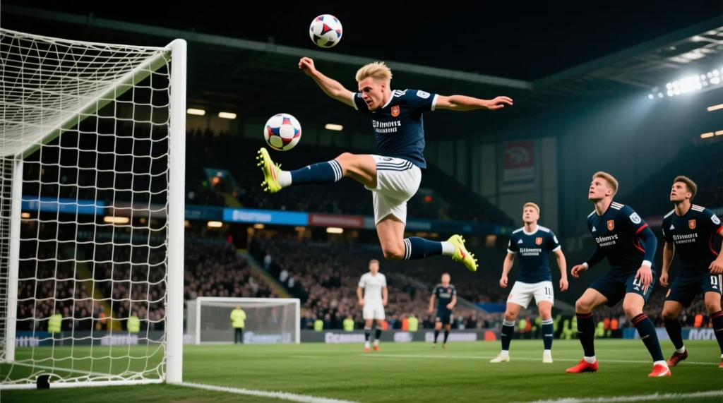 Антропометрия звездного форварда: официальный рост холланда и его преимущество в воздухе. - иллюстрация