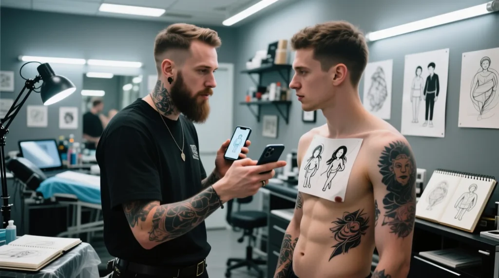 Идеи для фанатов: как выбрать качественный тату футбол эскиз для нанесения на кожу. - иллюстрация