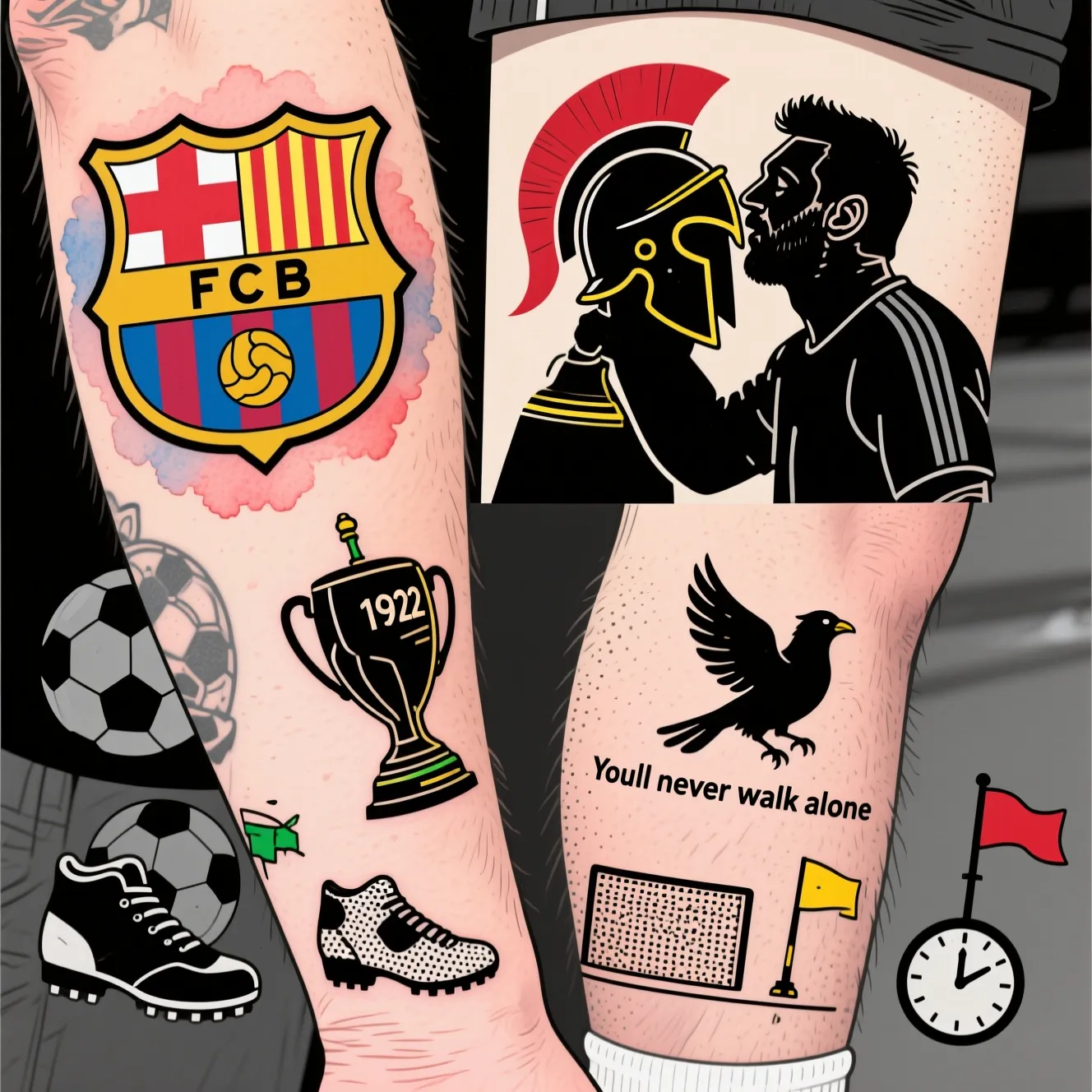 Идеи для фанатов: как выбрать качественный тату футбол эскиз для нанесения на кожу.