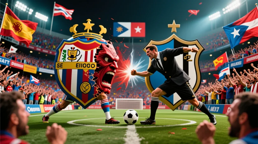 Суперкласико Аргентины: история великого противостояния клубов ривер плейт бока хуниорс. - иллюстрация