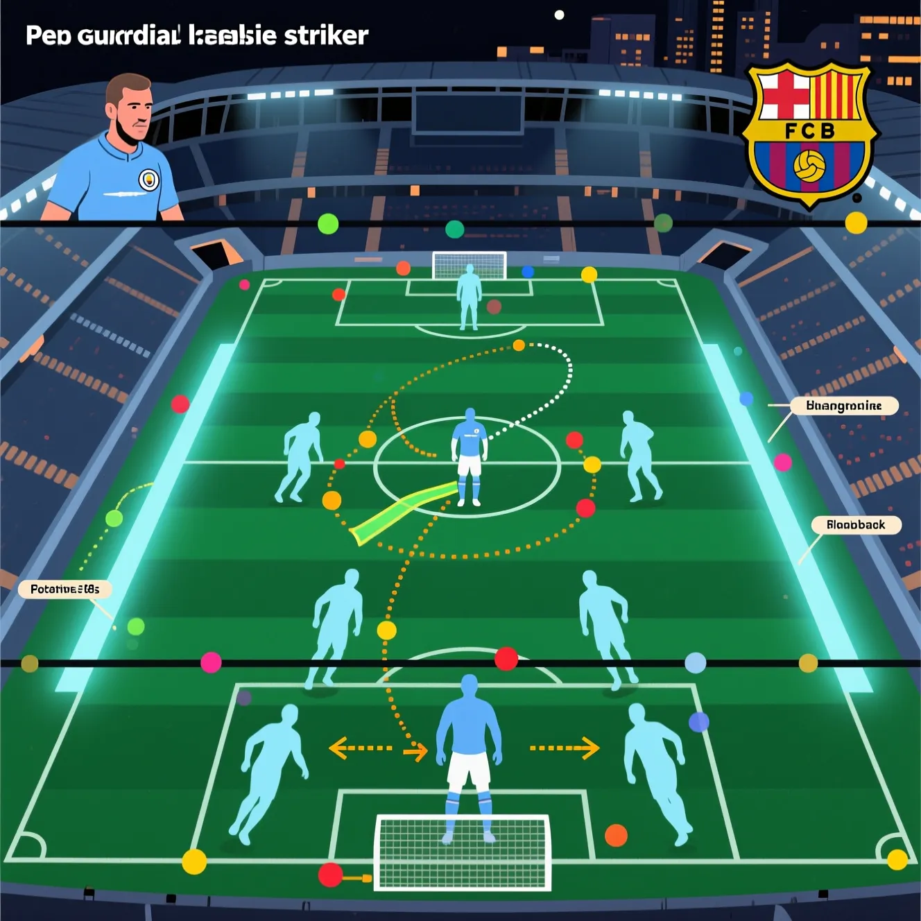 Игра без классического форварда: как работает позиция ложная девятка в футболе у Гвардиолы.