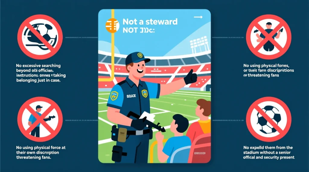 Обязанности службы безопасности на стадионе: за что отвечает стюард в футболе во время матча. - иллюстрация