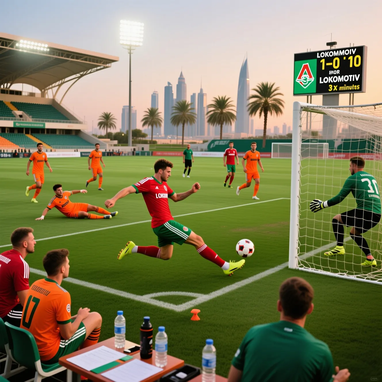 Локомотив — Урал в Абу‑Даби: ранний гол Руденко и формат матча 3×45