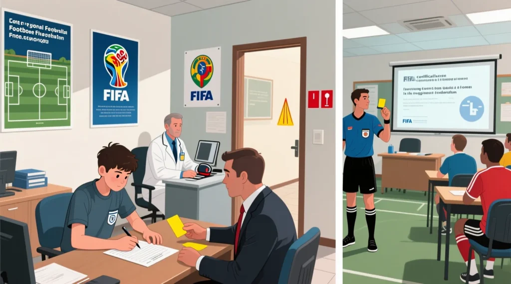 Обучение и сертификация арбитров: как стать судьей в футболе и получить категорию ФИФА. - иллюстрация