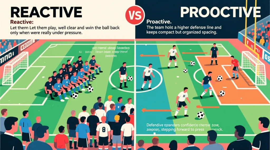 Тактическое пространство перед защитой: почему важно контролировать опорная зона в футболе. - иллюстрация