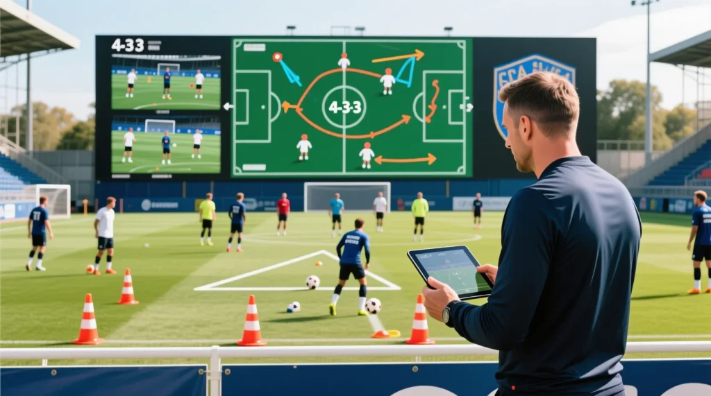 Позиции игроков на поле: почему классическая атакующая схема 4 3 3 футбол так популярна. - иллюстрация