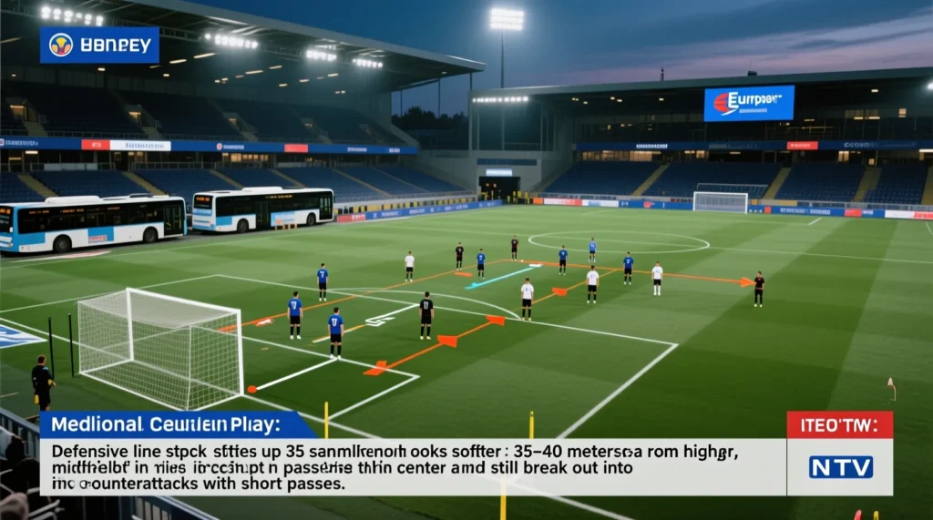 Оборонительная стратегия игры у своих ворот: что значит автобус в футболе в понимании тактиков. - иллюстрация