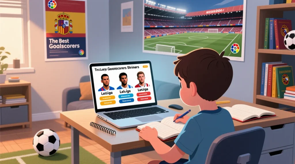История результативности в Испании: лучшие бомбардиры в истории ла лиги и их статистика голов. - иллюстрация