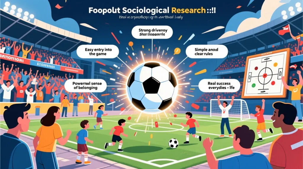 Социологическое исследование: основные причины, почему футбол так популярен во всех странах. - иллюстрация