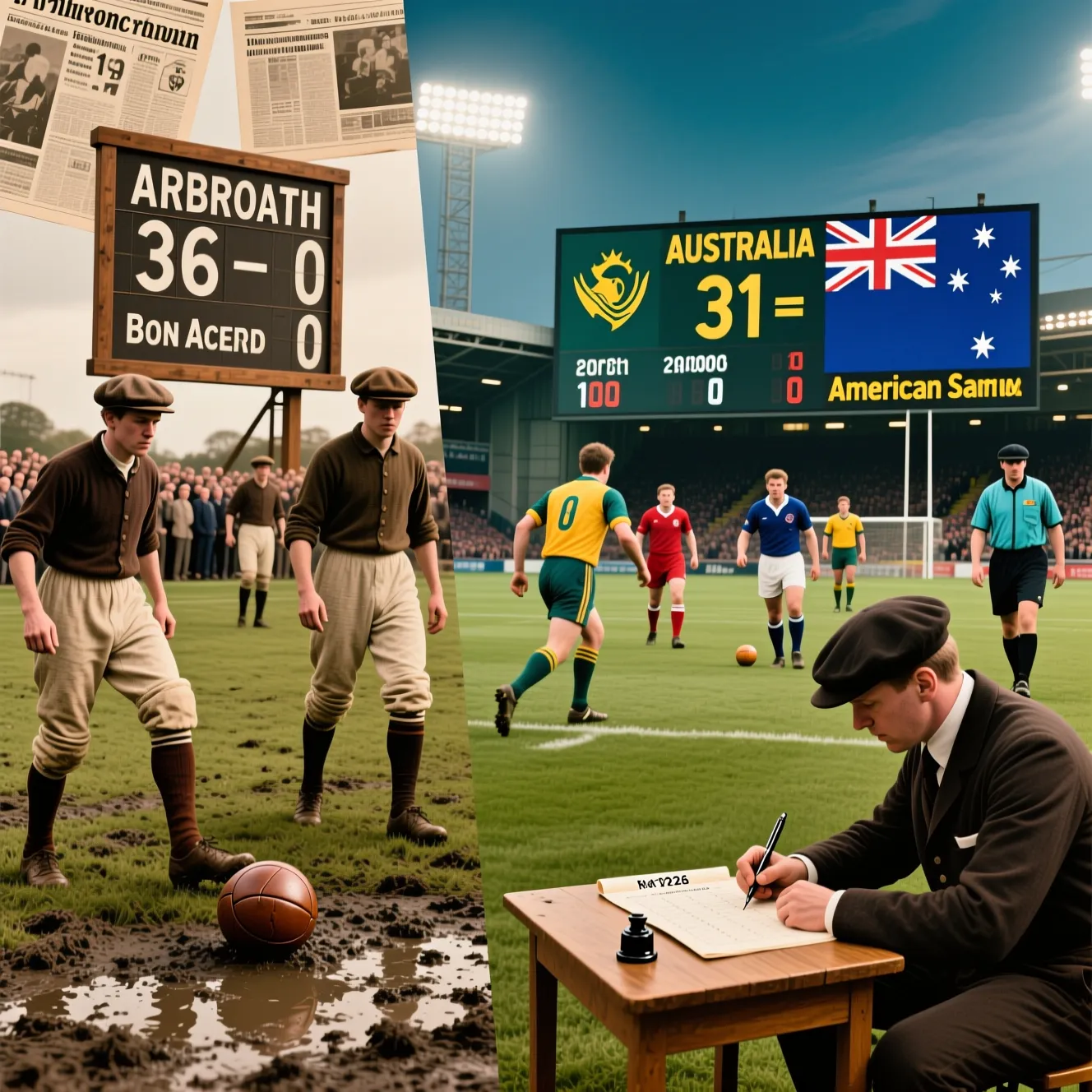 История мировых рекордов: какой официально зафиксирован самый крупный счёт в истории футбола.