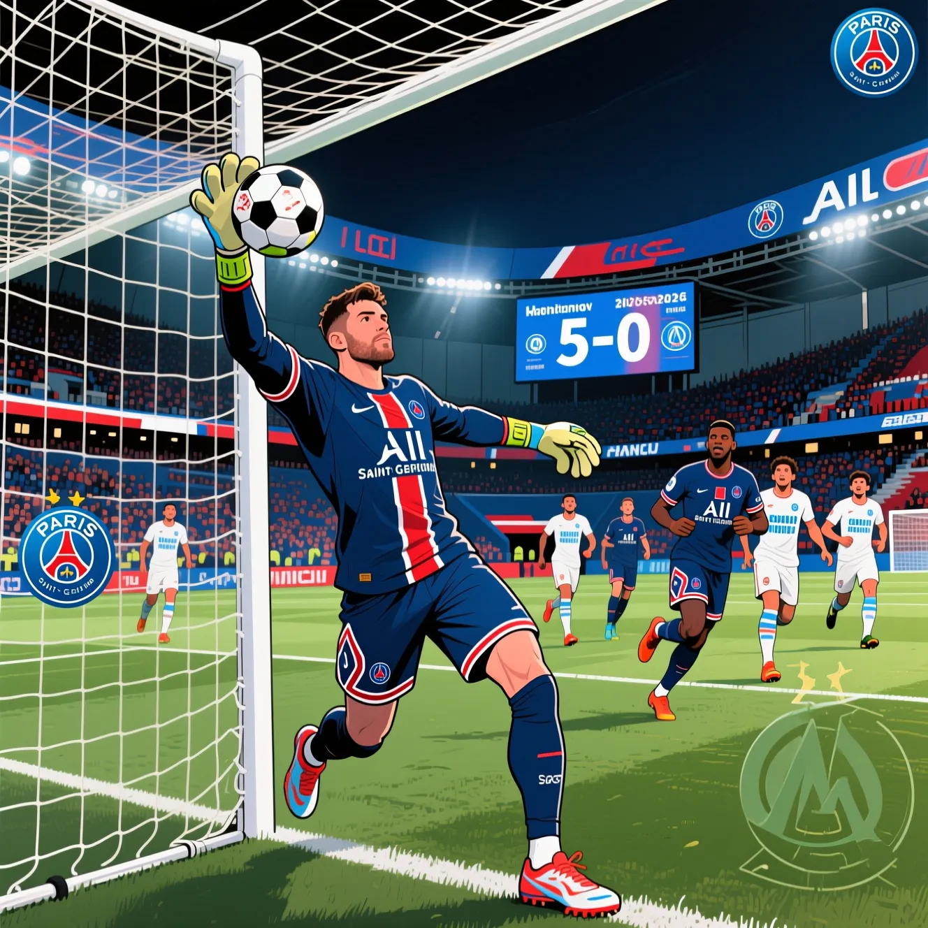 Матвей Сафонов — один из лучших игроков матча ПСЖ — Марсель по версии статистики