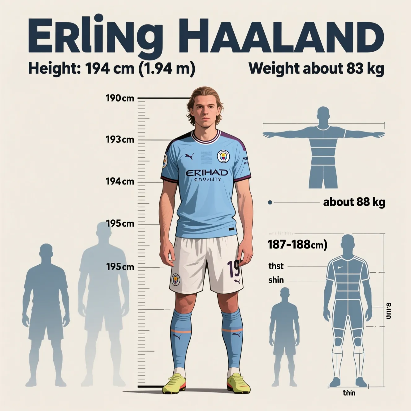 Антропометрические данные норвежского бомбардира: какой реальный холланд футболист рост сейчас.
