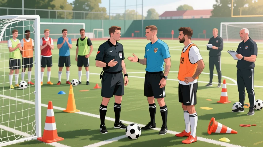 Права и психологические обязанности лидера: что делает капитан в футболе во время споров. - иллюстрация