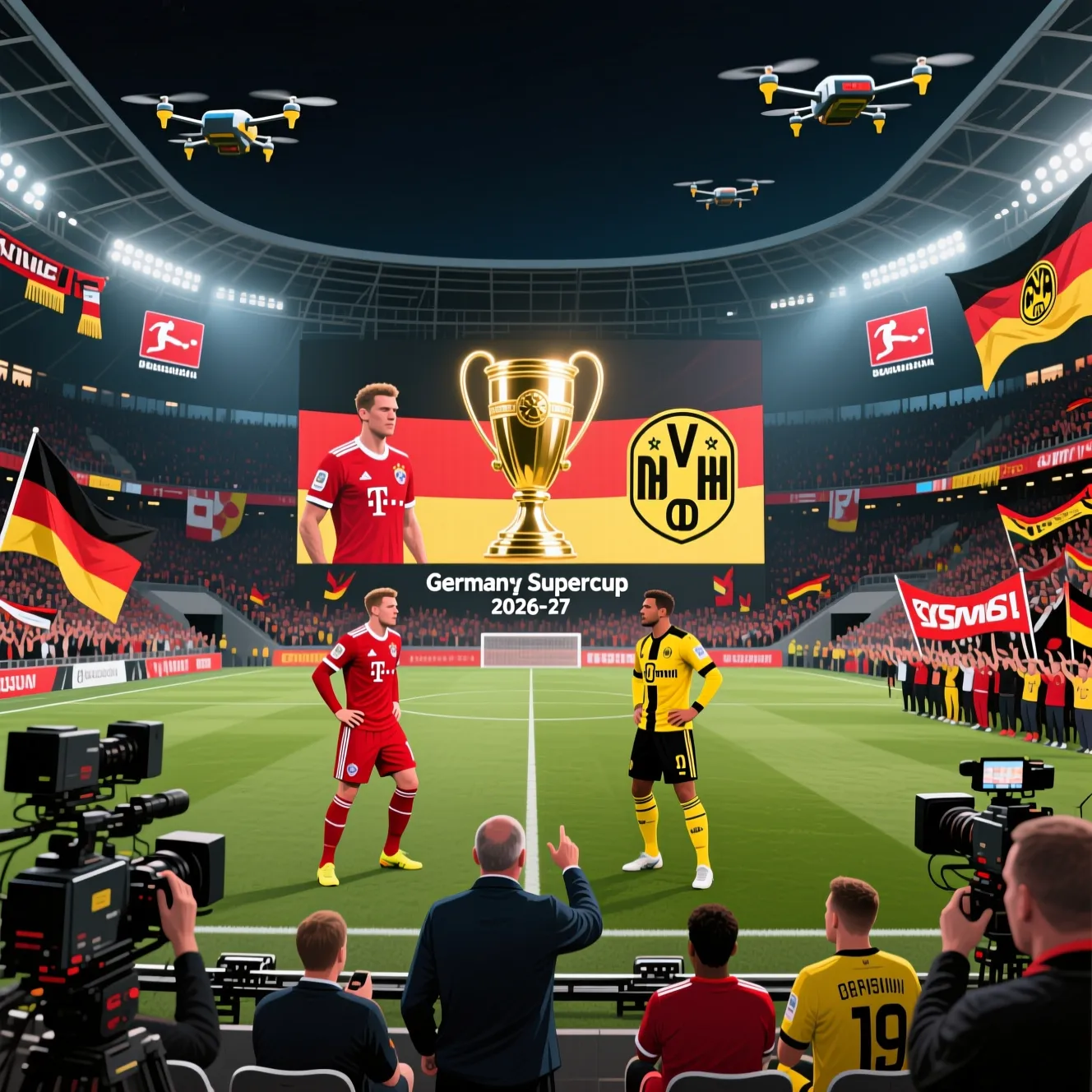 История борьбы за национальный трофей: как разыгрывается суперкубок германии между лидерами.