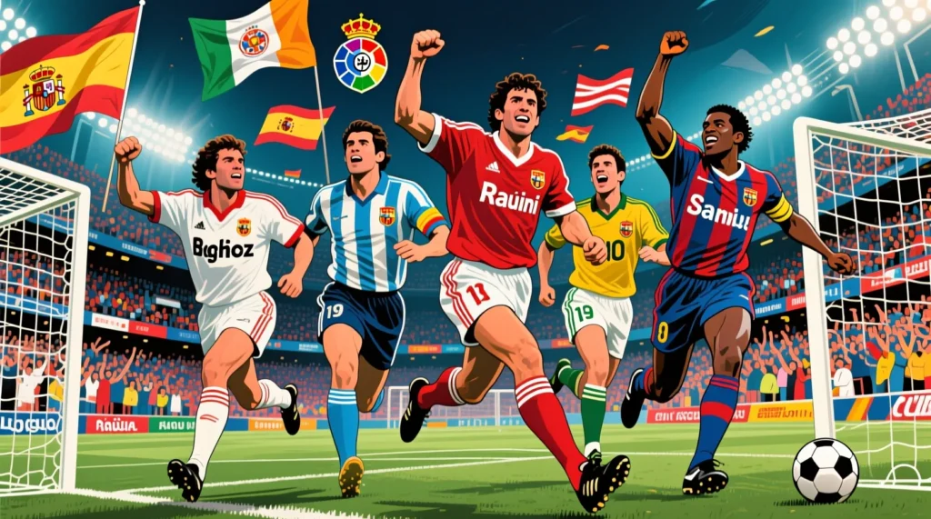 Гонка снайперов в чемпионате Испании: кто возглавляет список лучшие бомбардиры ла лиги сейчас. - иллюстрация