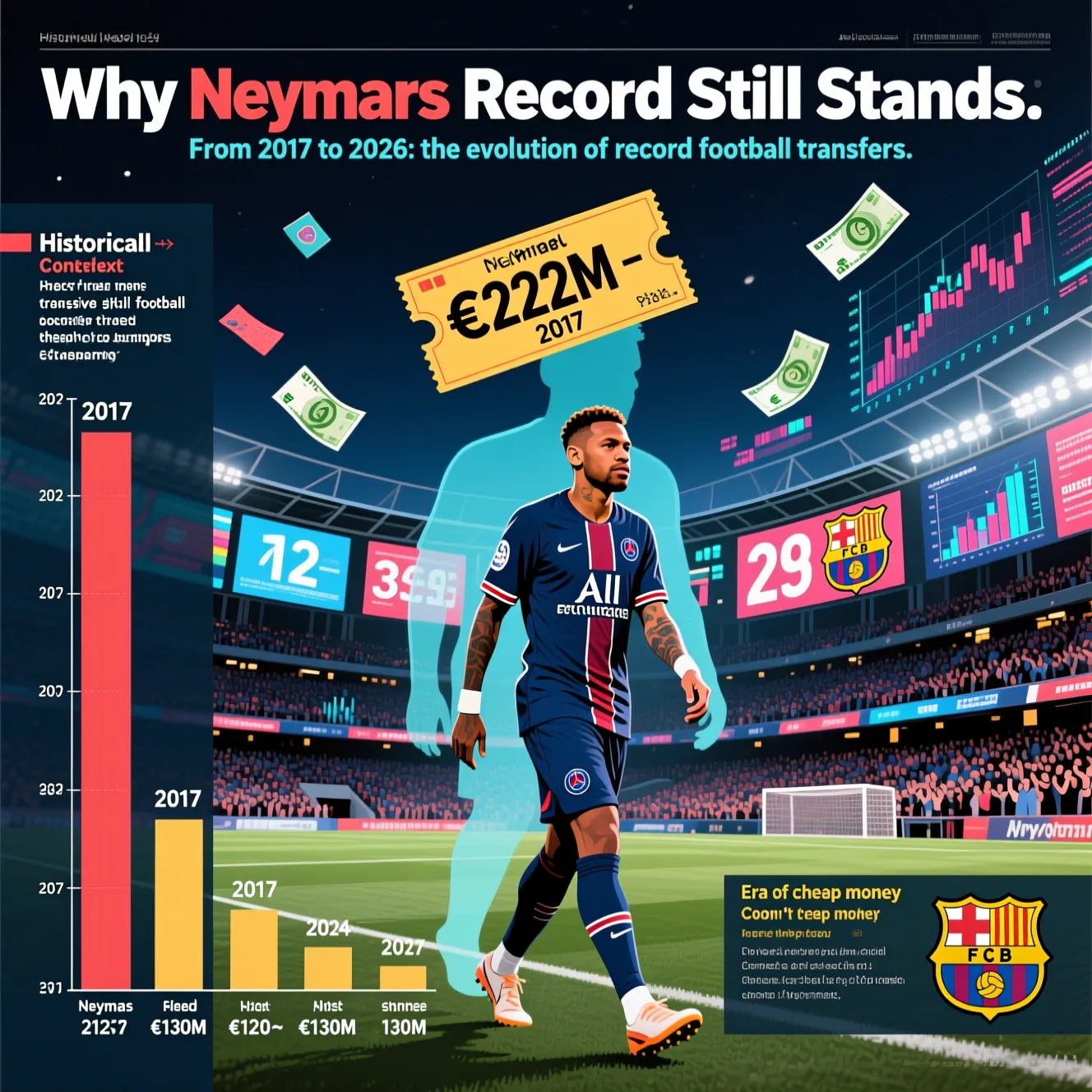 Финансовый рекорд трансферного рынка: какой самый дорогой трансфер в футболе остается в истории.