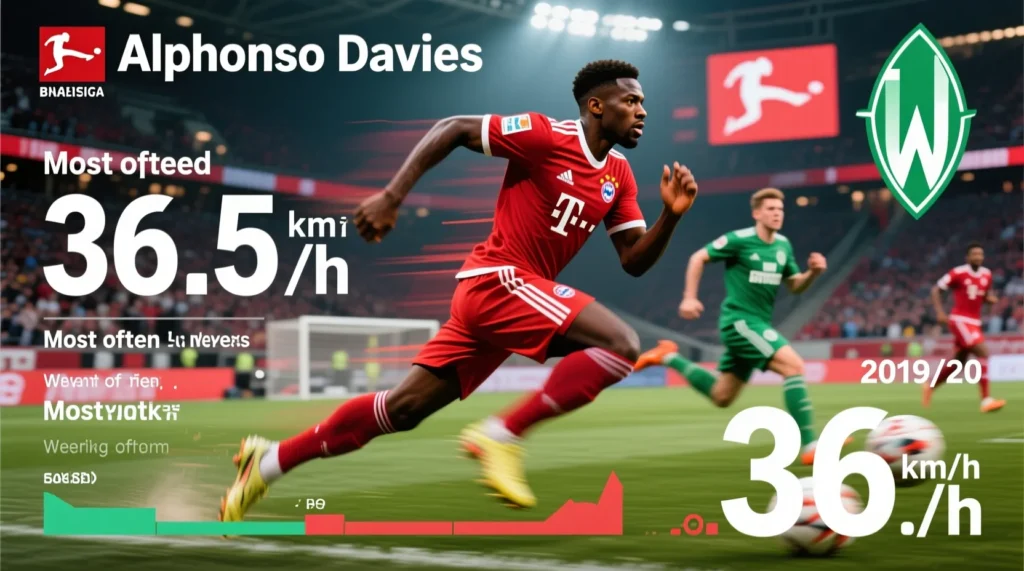 Скоростные данные канадского защитника: какая максимальная альфонсо дэвис скорость была зафиксирована. - иллюстрация