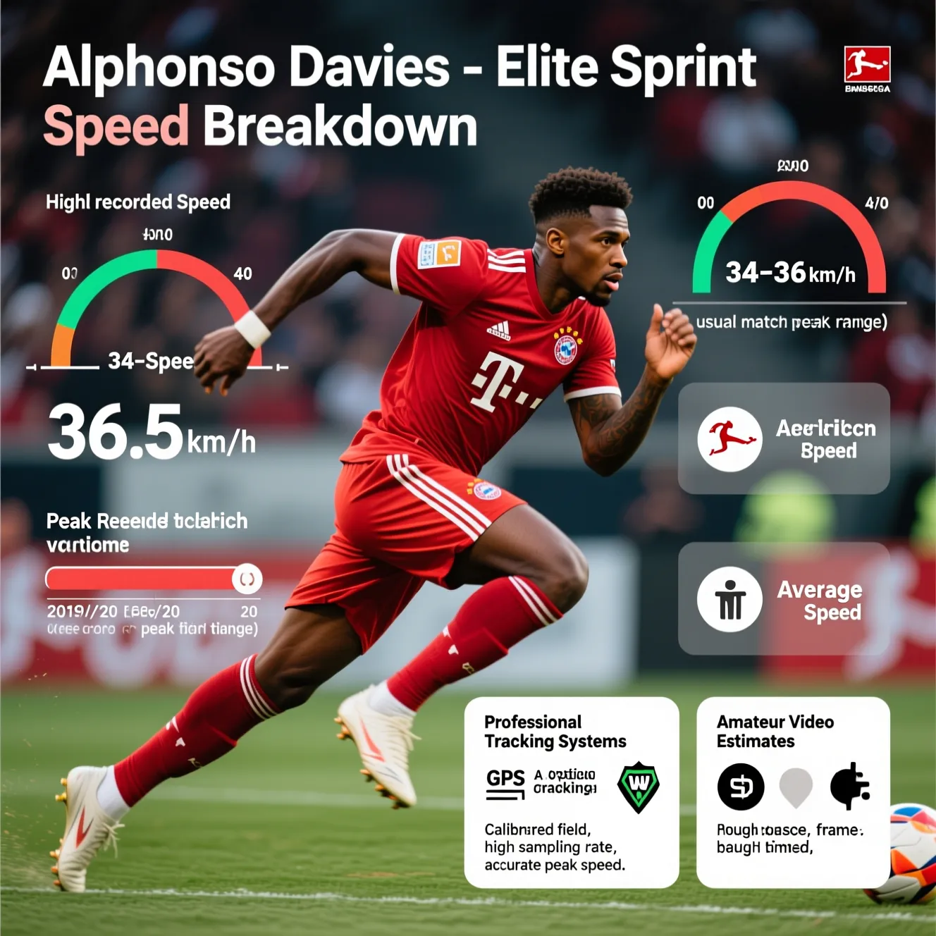 Скоростные данные канадского защитника: какая максимальная альфонсо дэвис скорость была зафиксирована.