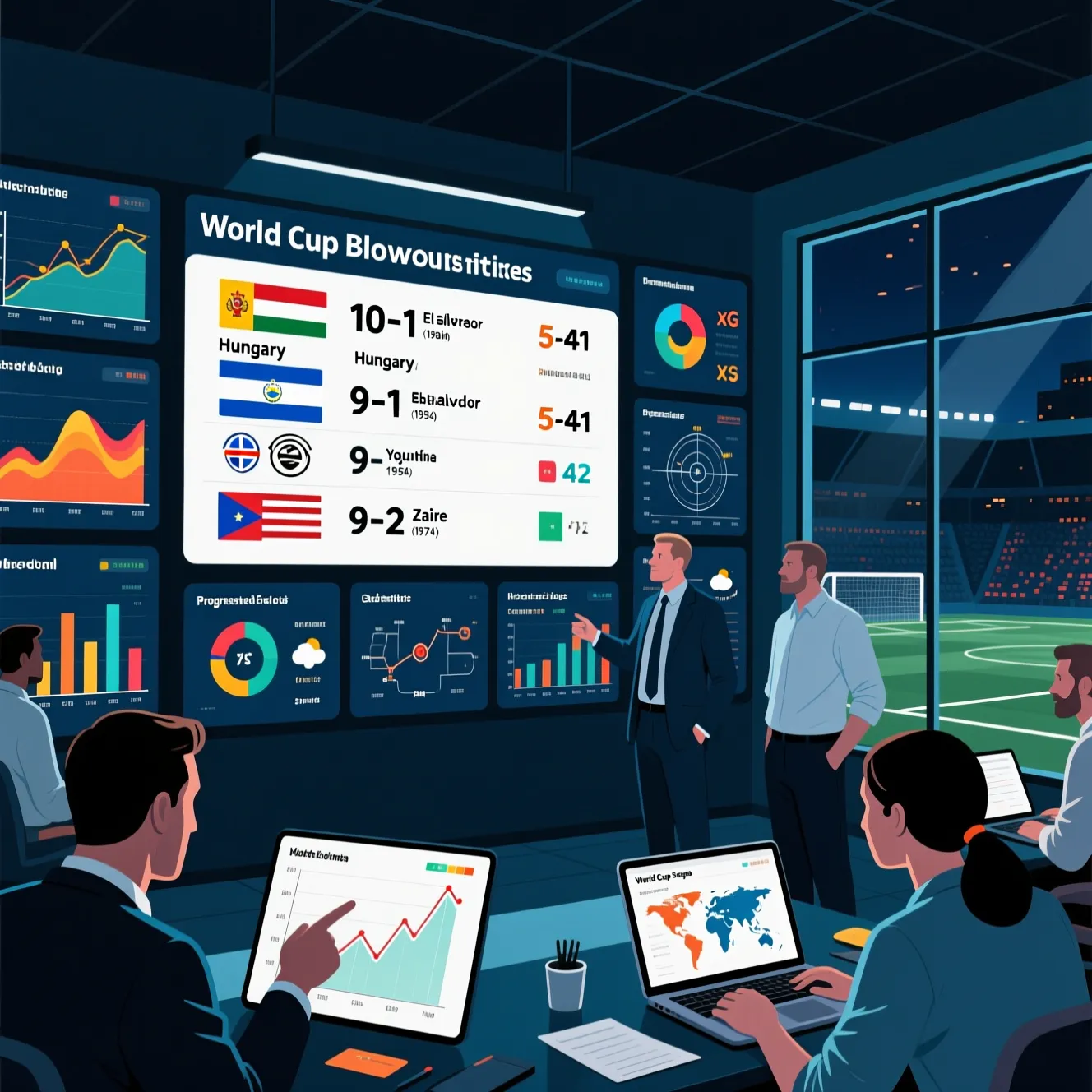 Историческая статистика мундиалей: какой самый большой счёт в футболе на чемпионате мира был зафиксирован.