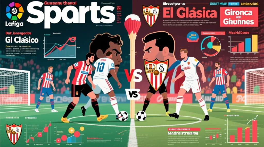 Обзор центрального матча Ла Лиги: подробная статистика встречи команд жирона севилья в туре. - иллюстрация