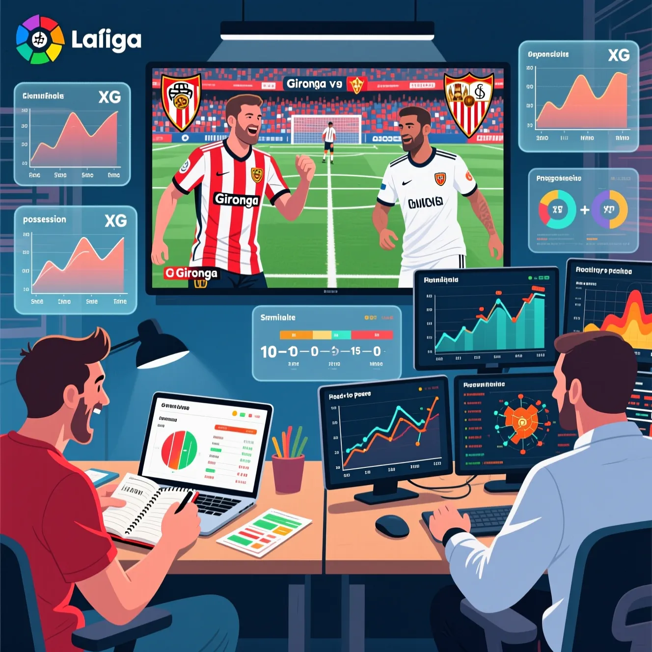 Обзор центрального матча Ла Лиги: подробная статистика встречи команд жирона севилья в туре.