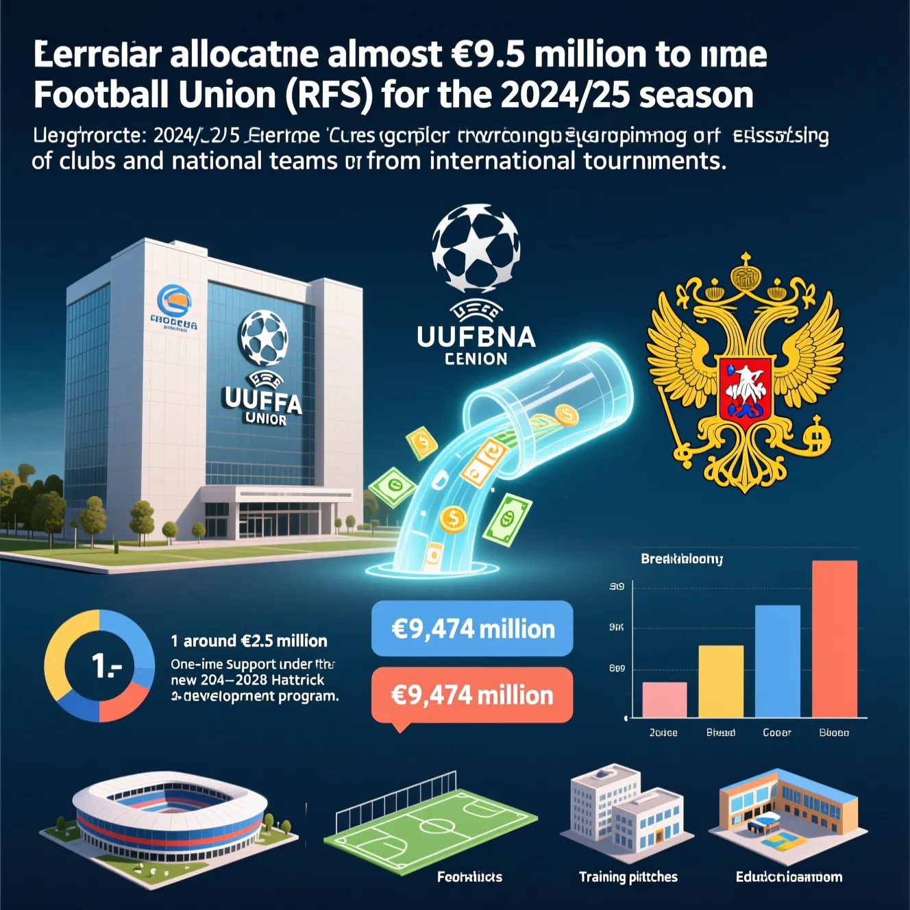 УЕФА перечислил РФС €9,5 млн: что значат выплаты за сезон 2024/25