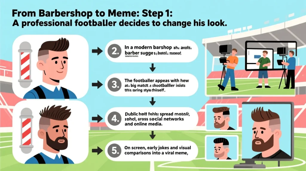 Смелые имиджевые решения: почему необычная причёска футболистов часто становится мемом. - иллюстрация