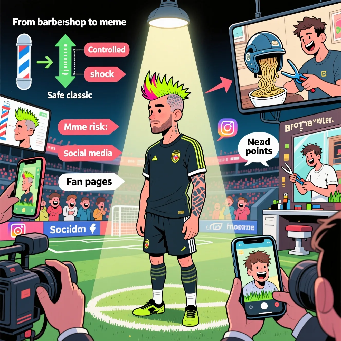 Смелые имиджевые решения: почему необычная причёска футболистов часто становится мемом.