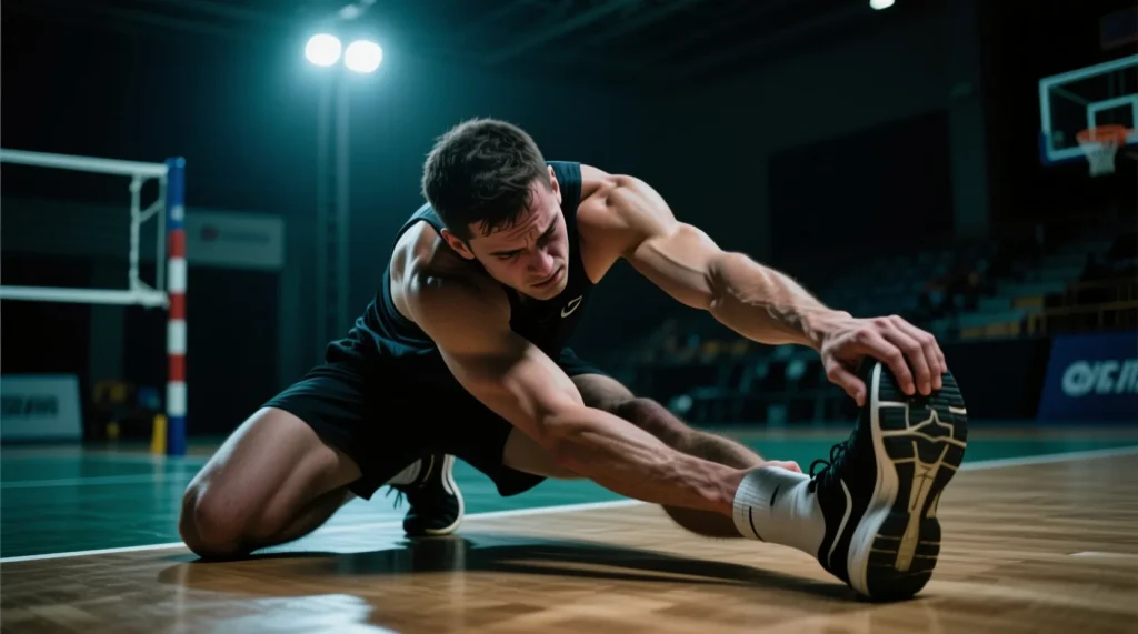 Процесс восстановления после матча: тренеры объясняют молодым игрокам, что такое заминка и зачем она нужна. - иллюстрация